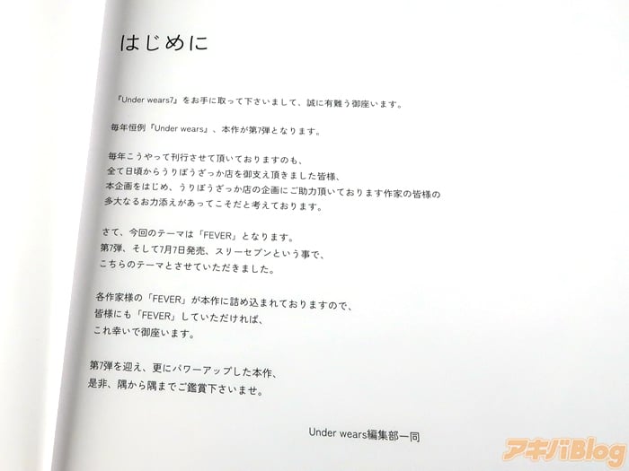 [画像]:「Under wears7-fever-」の前書き