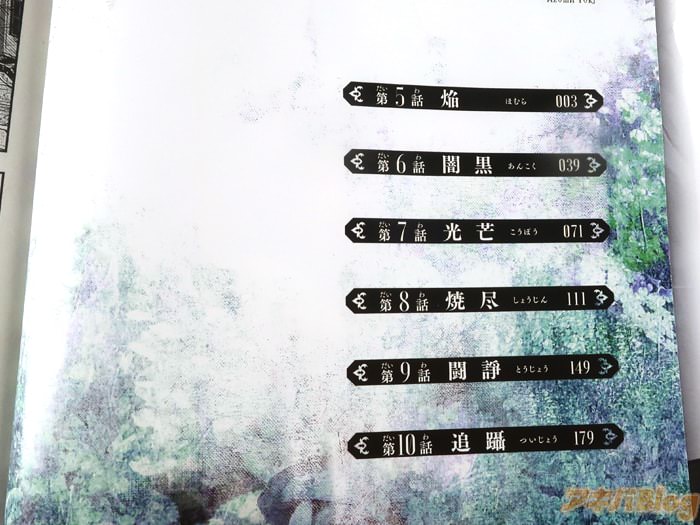 [画像]:「血を這う亡国の王女」2巻の目次